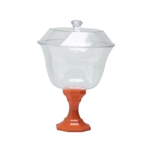 TAÇA C/TAMPA LARANJA