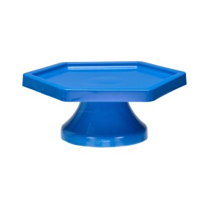 PORTA-DOCE SEXTAVADO C/PÉ AZUL ESCURO