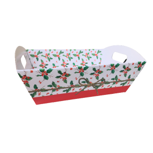 CESTA PAPEL DE  NATAL LACINHO