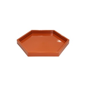 MINI BANDEJA SEXTAVADA 17X17 TERRACOTA