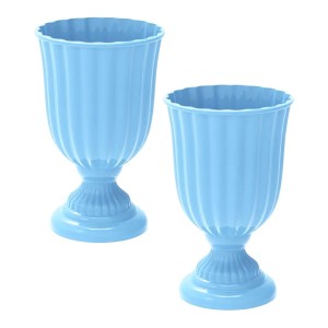 KIT 2 VASO DUBAI AZUL CLARO
