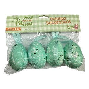 OVOS DECORATIVOS PÁSCOA  PCT C/4 AZUL